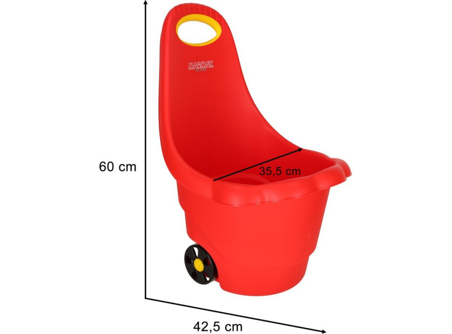 KIK Multifunkčný vozík na kolieskach červený