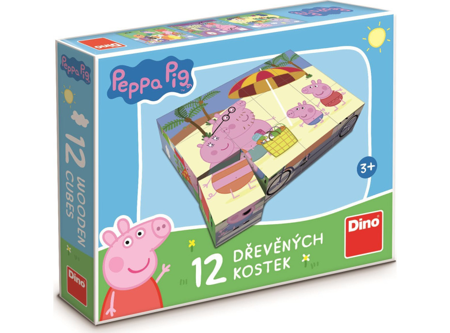 DINO Obrázkové kocky Prasiatko Peppa, 12 kociek