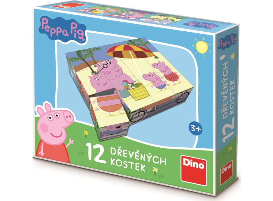 DINO Obrázkové kocky Prasiatko Peppa, 12 kociek