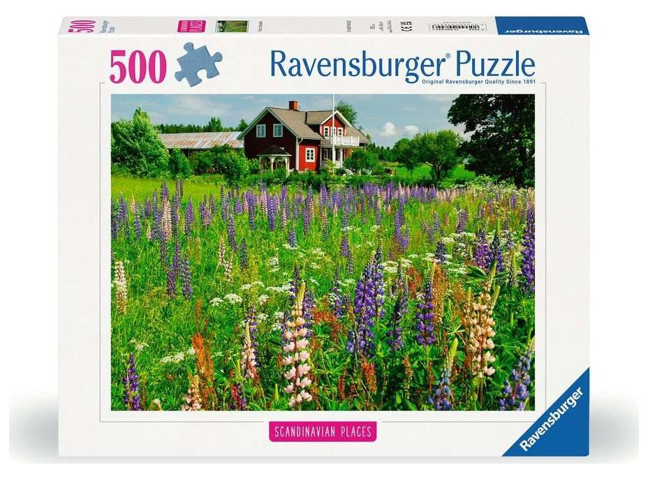 RAVENSBURGER Puzzle Škandinávia: Farma vo Švédsku 500 dielikov