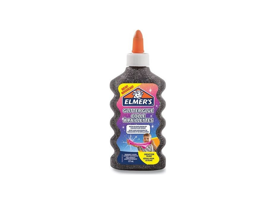 ELMER&#39;S Trblietavé lepidlo 177ml čierne