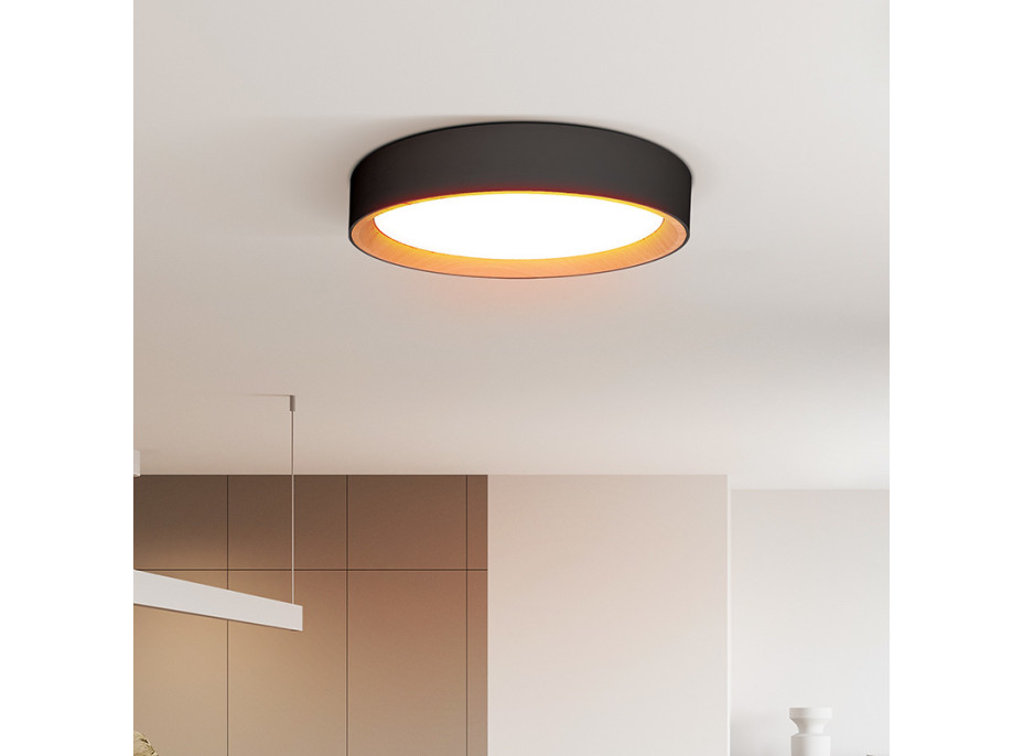 Solight LED osvetlenie s diaľkovým ovládačom Larios Black, 48W, 3360lm, 39cm, zmena chromatickosti, stmievateľné