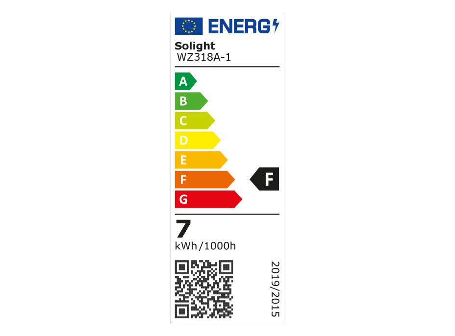 Solight LED žiarovka, bodová, 7W, GU10, 3000K, 595lm, biela