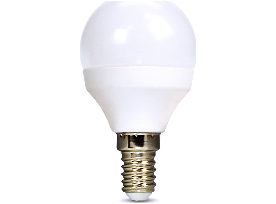 Solight LED žiarovka, miniglobe, 4W, E14, 3000K, 340lm, biele prevedenie