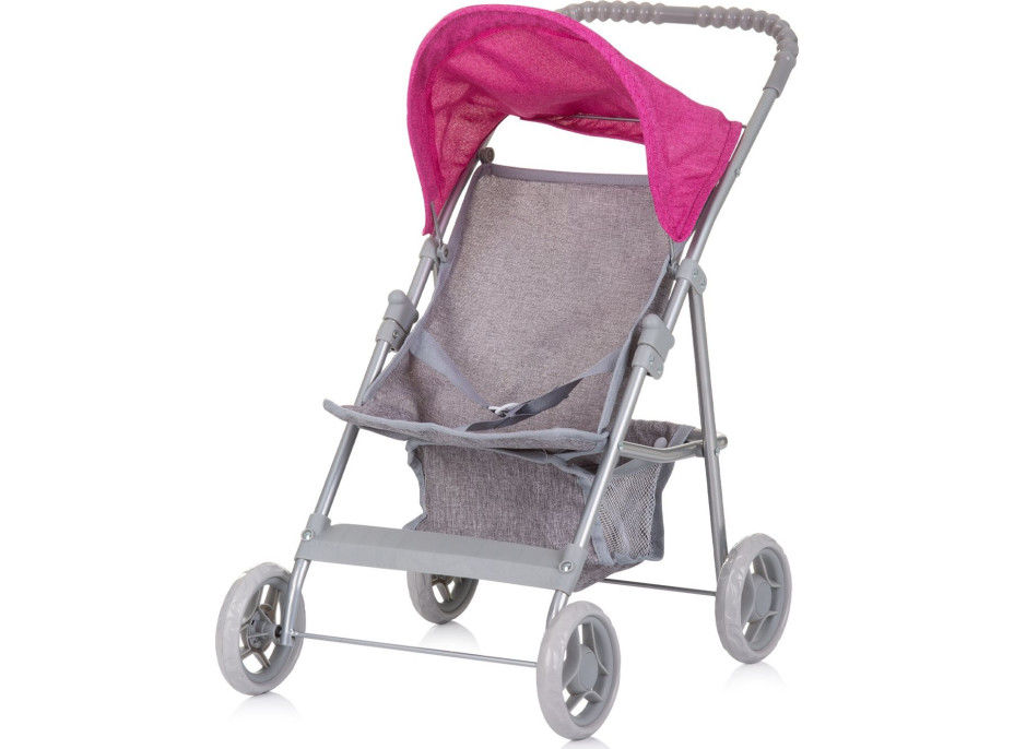 CHIPOLINO Športový kočík pre bábiky Alice Grey, Pink linen