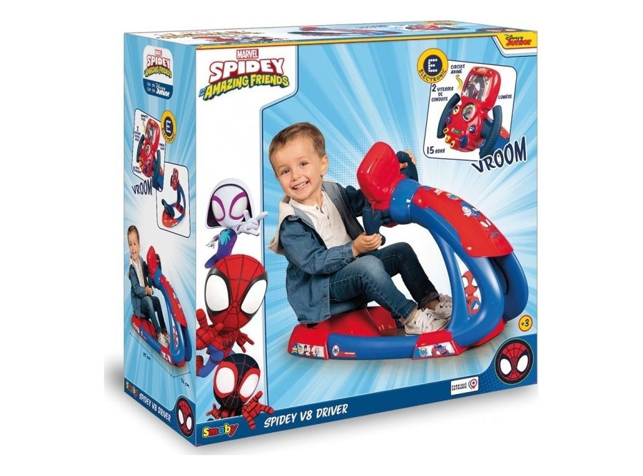 SMOBY Detský trenažér V8 Driver Spiderman