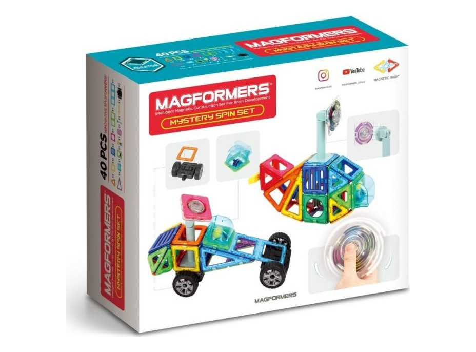 MAGFORMERS Mystery Spin set 40 dielikov