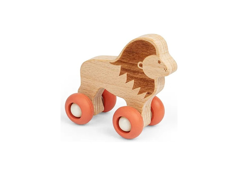 Bigjigs Toys Zvieratko na kolieskach Safari Lev