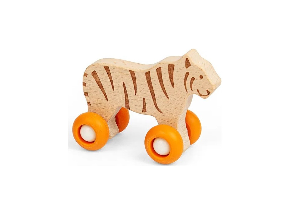 Bigjigs Toys Zvieratko na kolieskach Safari Tiger