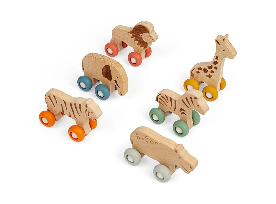 Bigjigs Toys Zvieratko na kolieskach Safari 1 ks