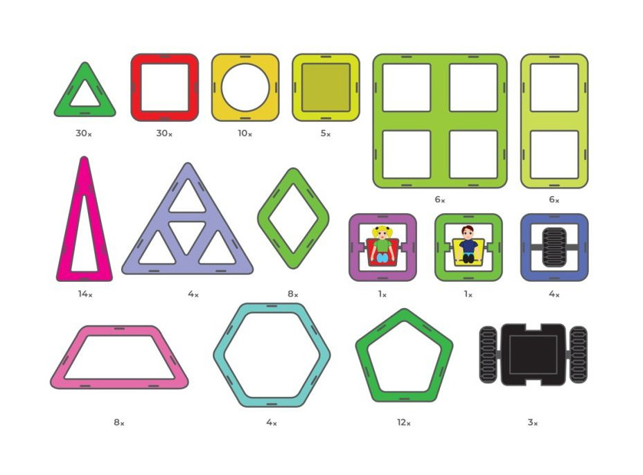 MAGFORMERS Jumbo Box 146 dielikov