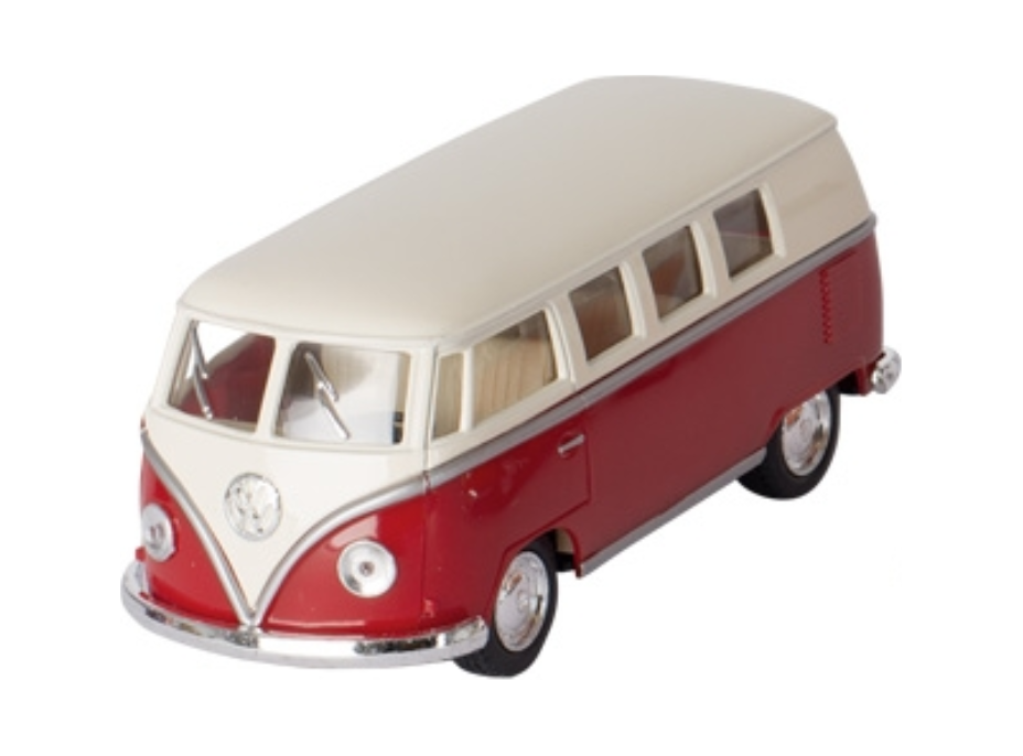 KINSMART Volkswagen Bus klasik KT5060 (1962) na spätné natiahnutie - červený