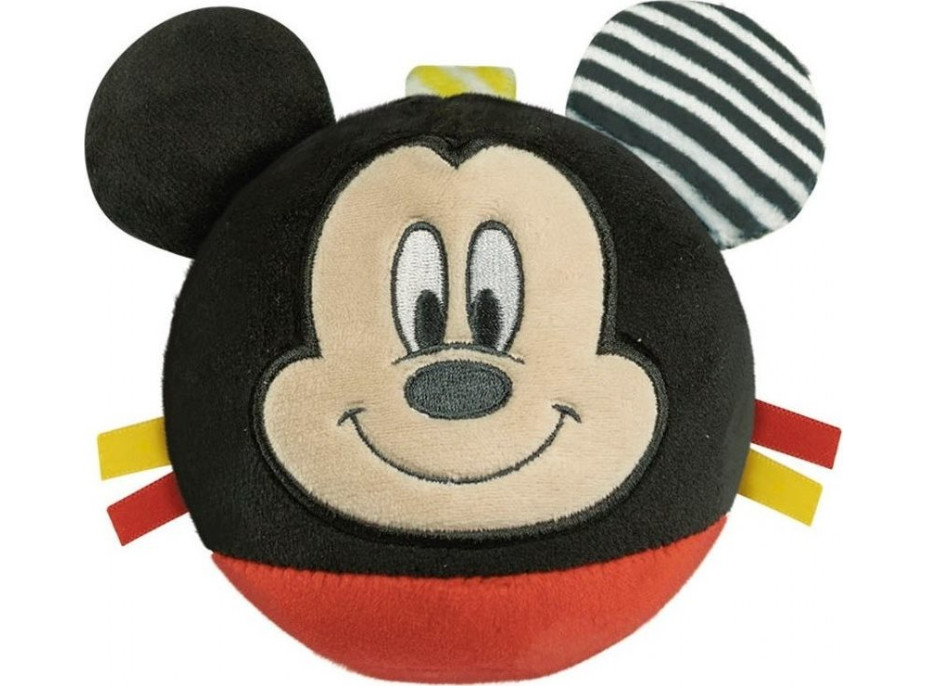 CLEMENTONI BABY Plyšová loptička Mickey Mouse s hrkálkou