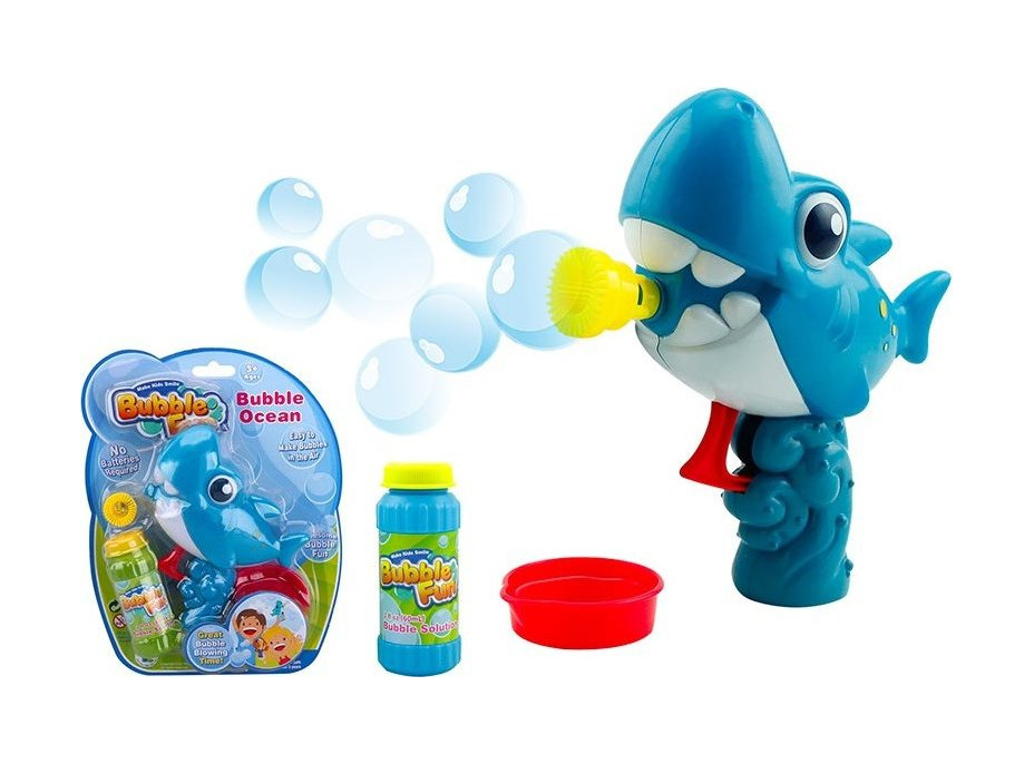 SPARKYS Bublifuková pištoľ Bubble Fun Žralok s náplňou