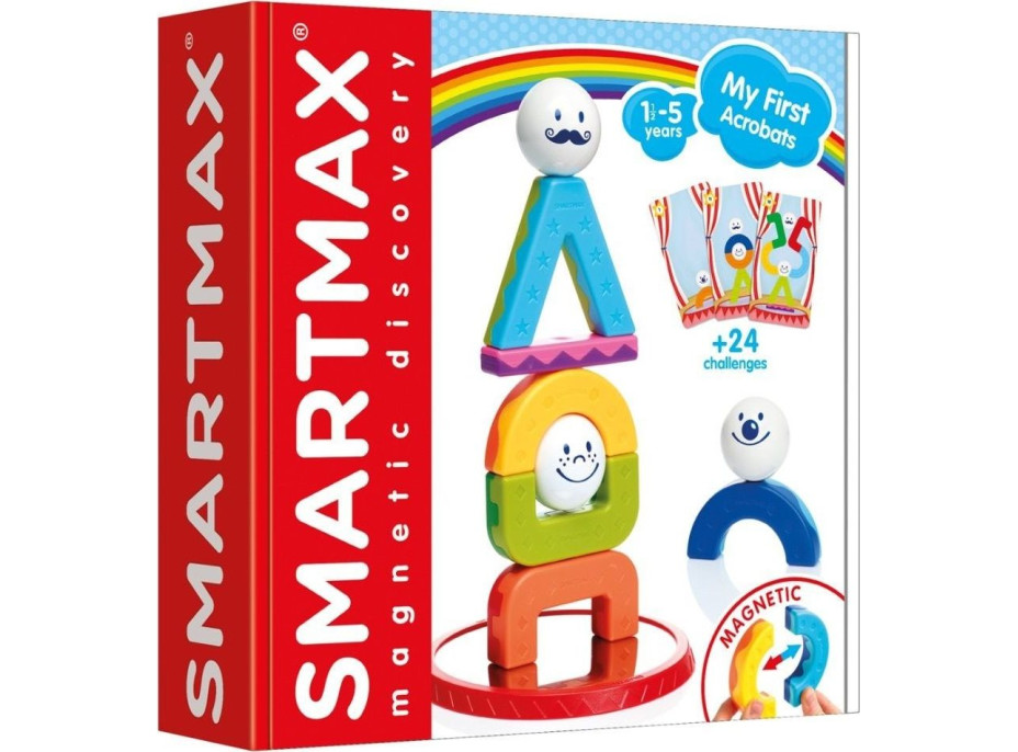 SMARTMAX Magnetická stavebnica Moji prví akrobati 10 dielikov