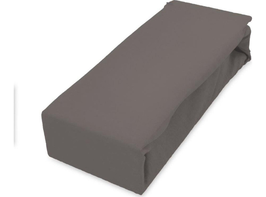 Jersey prestieradlo SOFT 200x160 cm + 25cm - cappucino hnedé