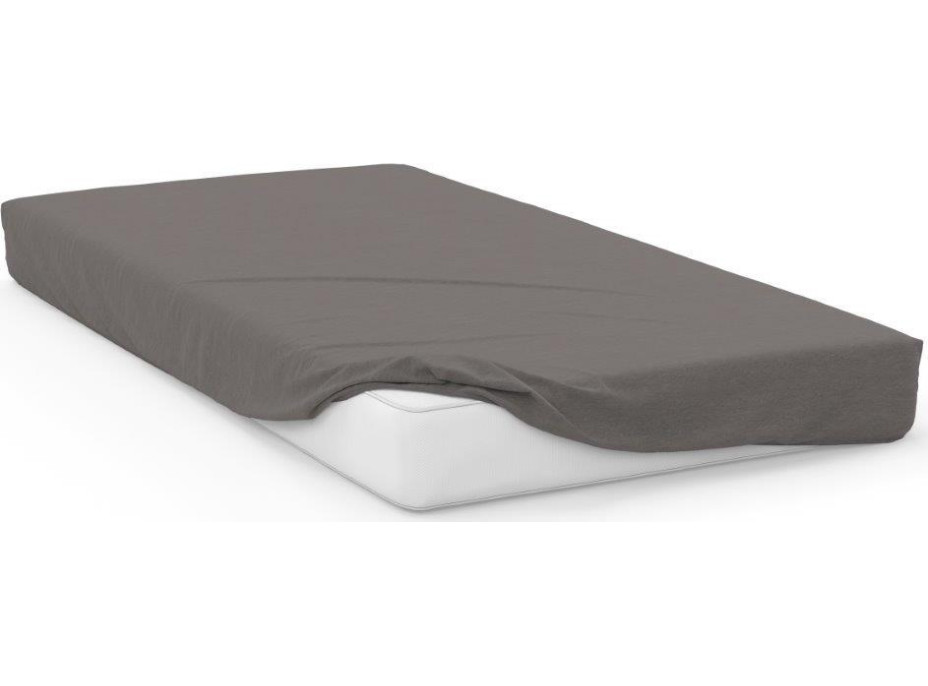 Jersey prestieradlo SOFT 200x160 cm + 25cm - cappucino hnedé