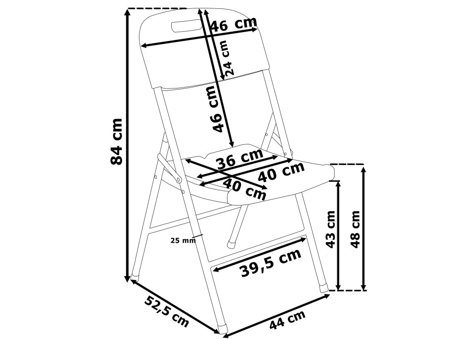 Cateringový set WOODLAN - stôl 180 cm + 6 stoličiek