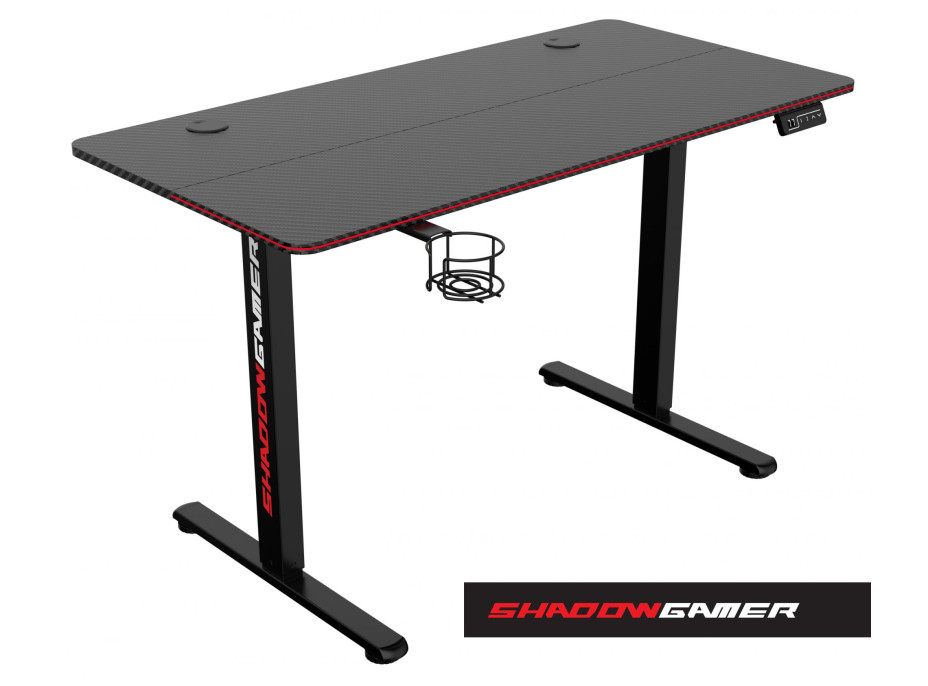 Herný stôl SHADOW GAMER elektrický 2.0 LED RGB 120 cm