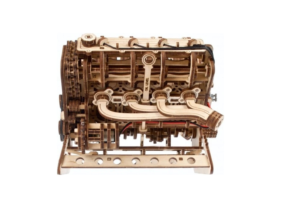 Ugears 3D drevené mechanické puzzle Motor V8