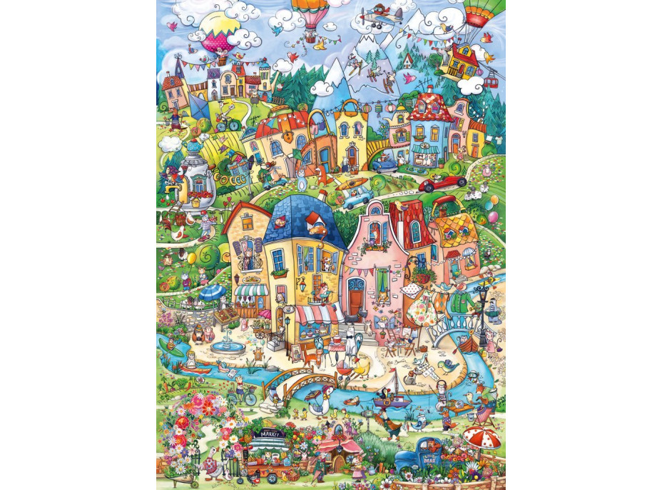 HEYE Puzzle Happy Town: Dobré ráno! 1000 dielikov