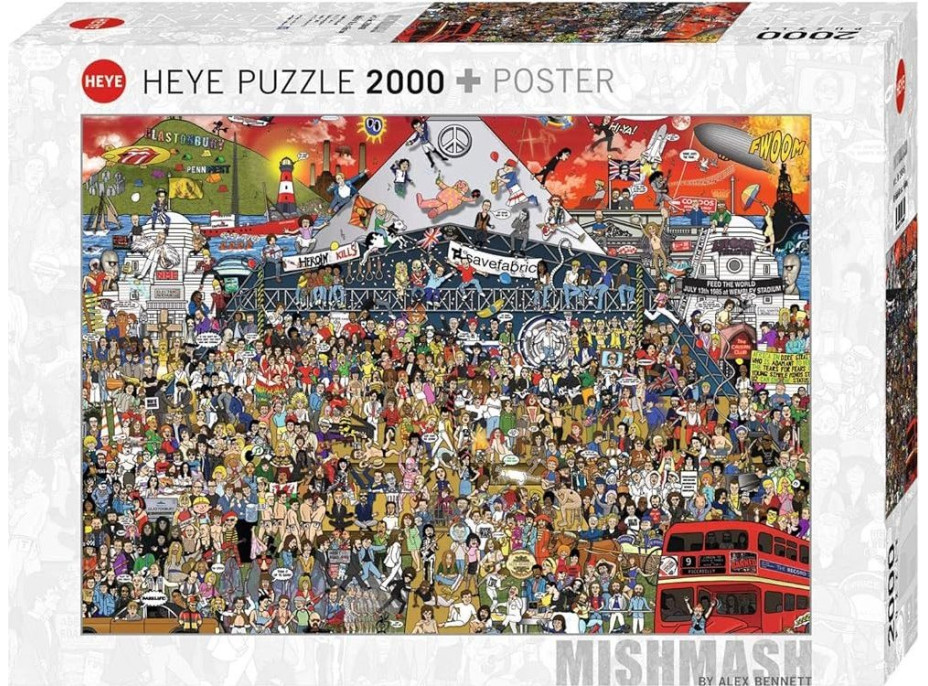 HEYE Puzzle História britskej hudby 2000 dielikov