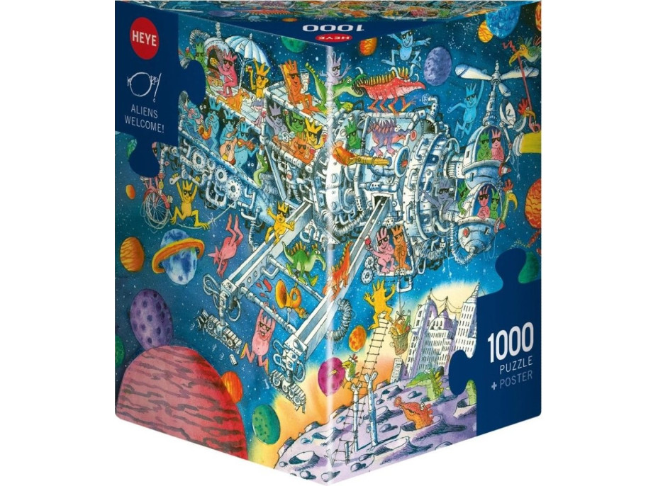 HEYE Puzzle Mimozemšťania vítaní! 1000 dielikov