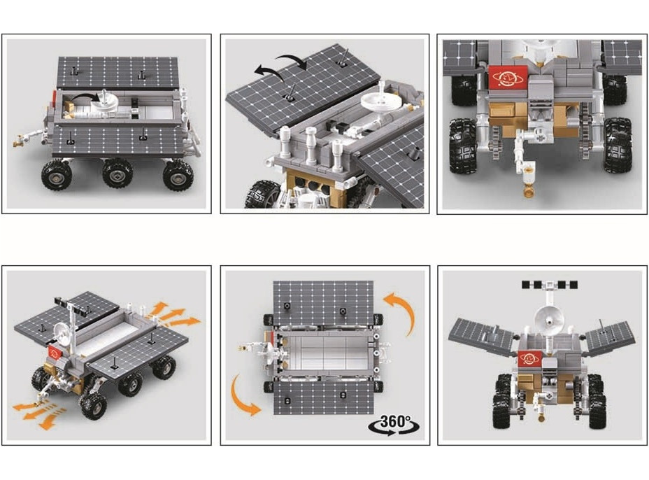 Sluban Power Bricks M38-B1157 Vesmírne planetárne vozidlo na diaľkové ovládanie