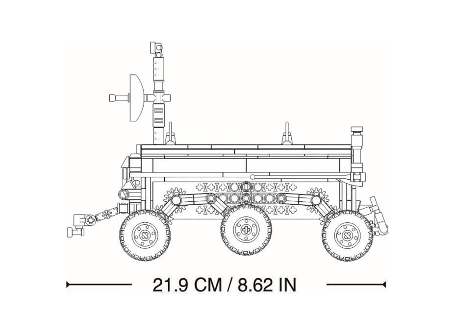 Sluban Power Bricks M38-B1157 Vesmírne planetárne vozidlo na diaľkové ovládanie