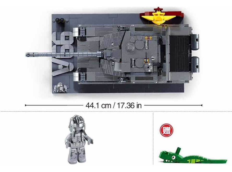 Sluban Model Bricks M38-B1234 Tank ZTS-99AS v mierke 1:35