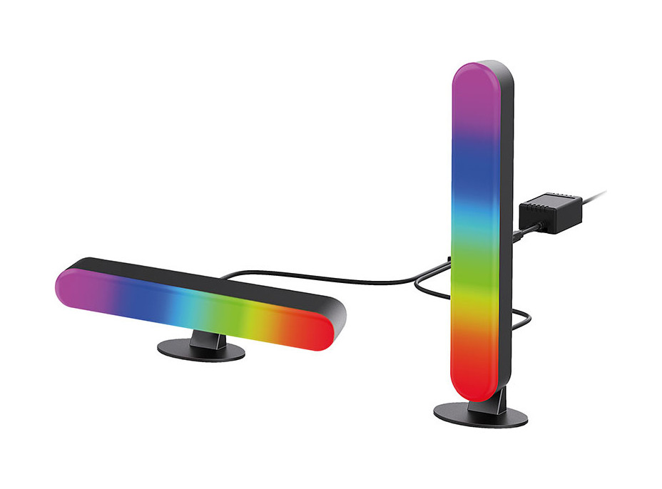 Solight LED RGB osvetlenie Gaming, diaľkový ovládač, zvukový senzor, USB