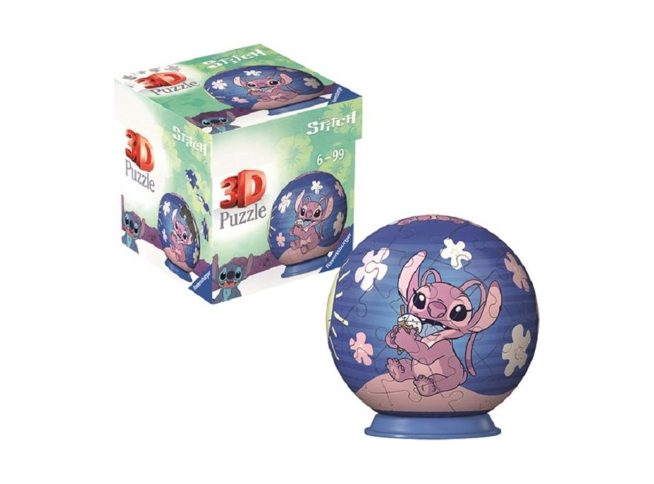 RAVENSBURGER 3D Puzzleball Disney: Stitch - Angel 54 dielikov