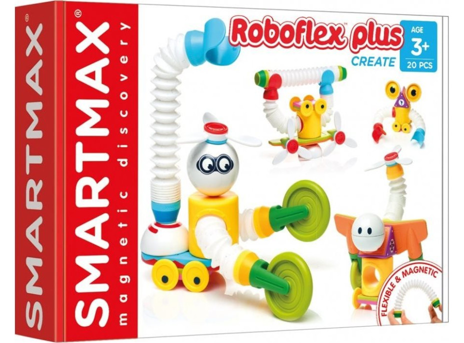 SMARTMAX Magnetická stavebnica Roboti plus 20 dielikov