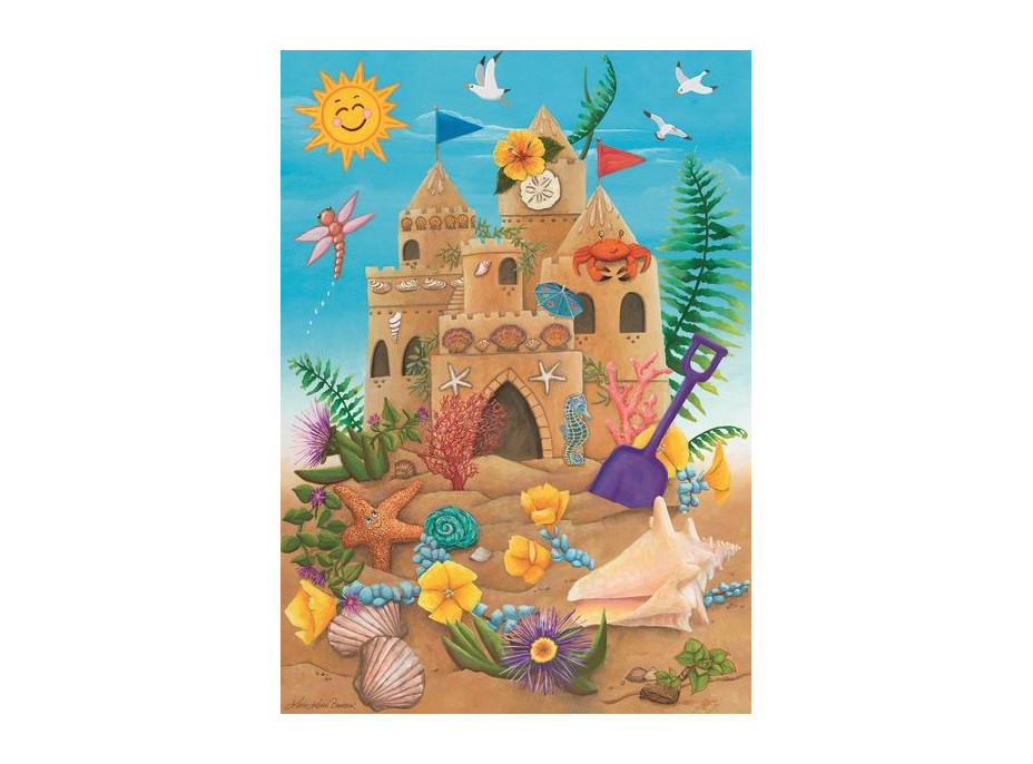 RAVENSBURGER Puzzle Piesočný hrad pod slnečnými lúčmi 35 dielikov