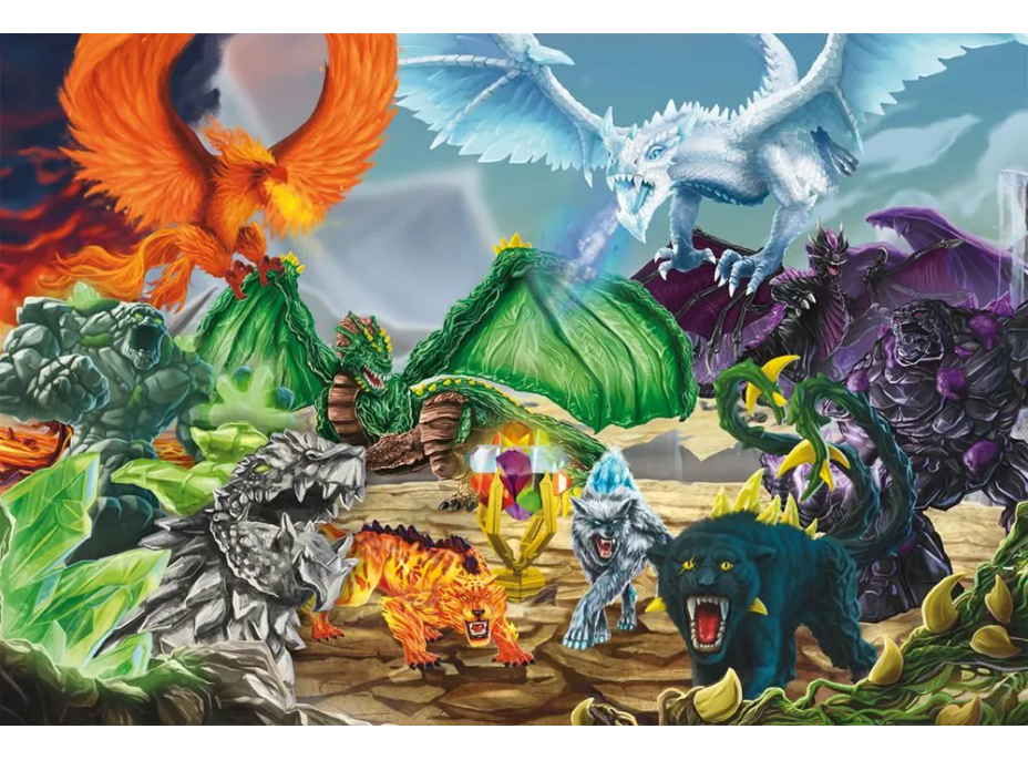 SCHMIDT Puzzle Eldrador: Bitka o super kryštál 100 dielikov + figúrka Schleich