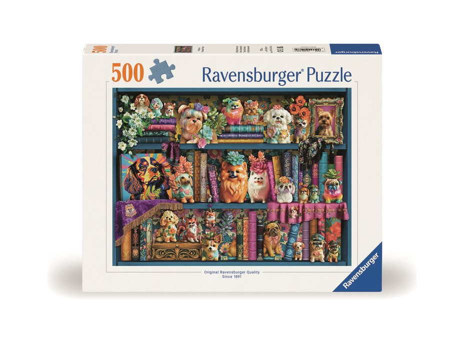 RAVENSBURGER Puzzle Roztomilí porcelánoví mopslíci 500 dielikov