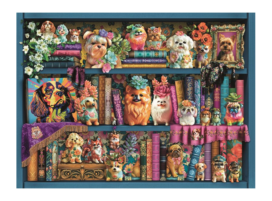 RAVENSBURGER Puzzle Roztomilí porcelánoví mopslíci 500 dielikov