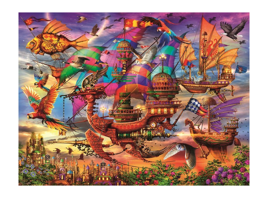 RAVENSBURGER Puzzle Mystická lietajúca loď 1500 dielikov