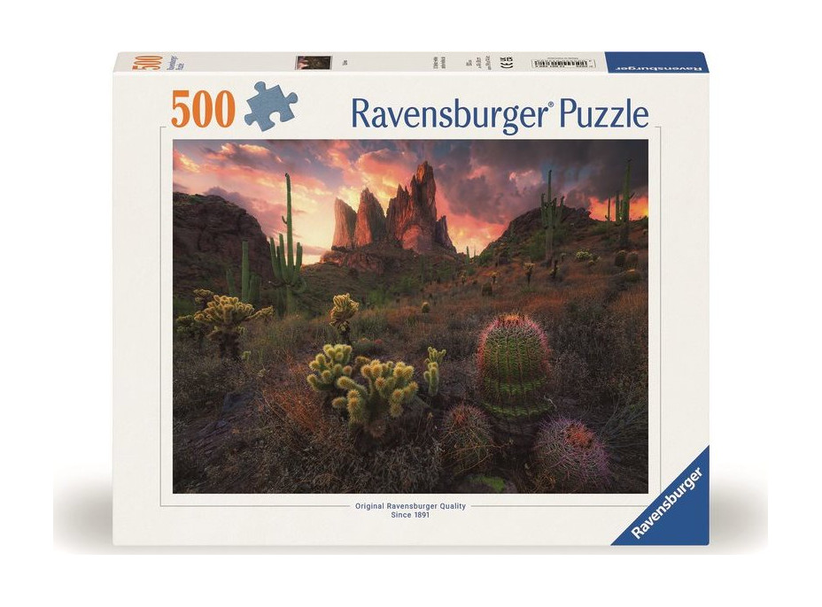 RAVENSBURGER Puzzle Kaktusy za súmraku 500 dielikov