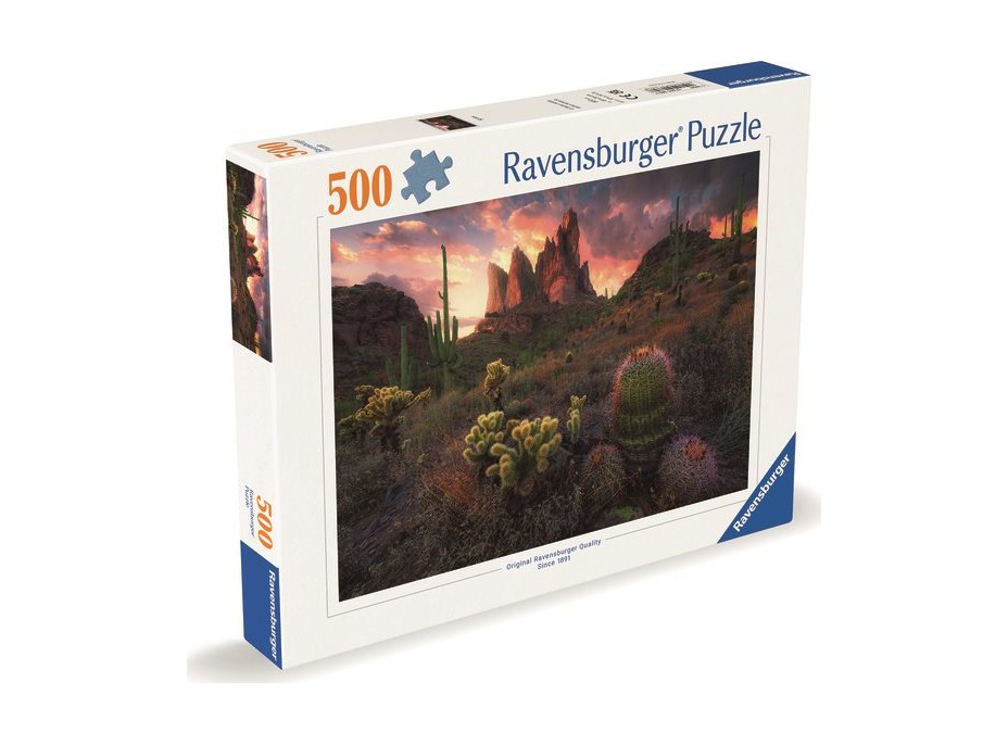 RAVENSBURGER Puzzle Kaktusy za súmraku 500 dielikov