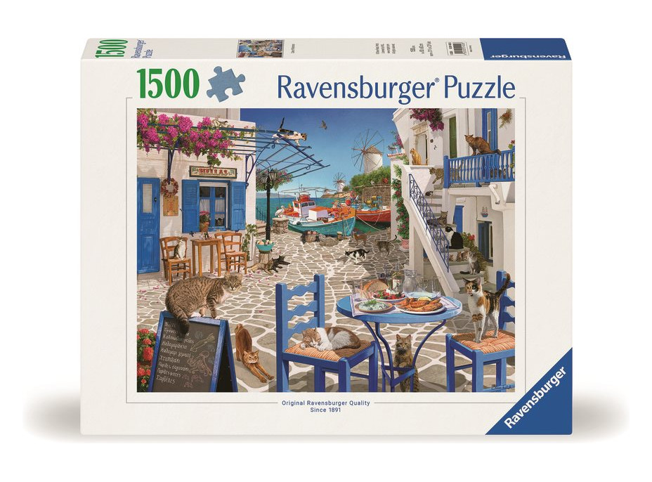 RAVENSBURGER Puzzle Mačky na Mykonose 1500 dielikov