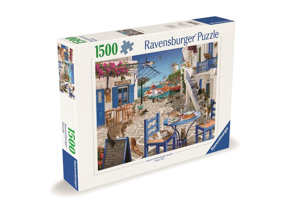 RAVENSBURGER Puzzle Mačky na Mykonose 1500 dielikov