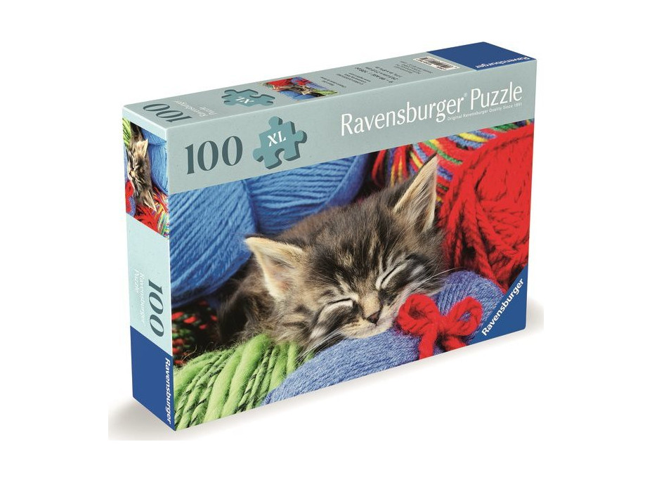 RAVENSBURGER Puzzle Mačka v klbku XXL 100 dielikov