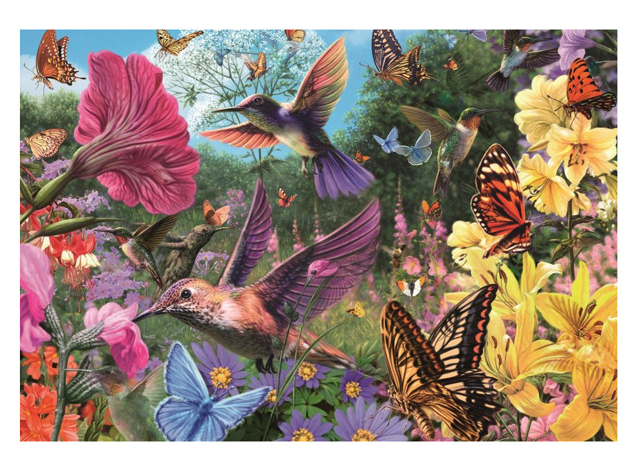 RAVENSBURGER Puzzle Svet kolibríkov a motýľov 200 dielikov