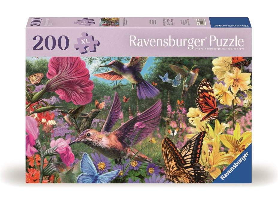 RAVENSBURGER Puzzle Svet kolibríkov a motýľov 200 dielikov