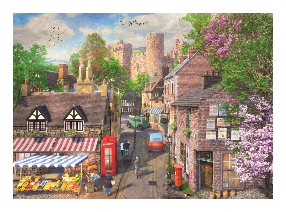 RAVENSBURGER Puzzle Malebná ulička k zámku 1000 dielikov