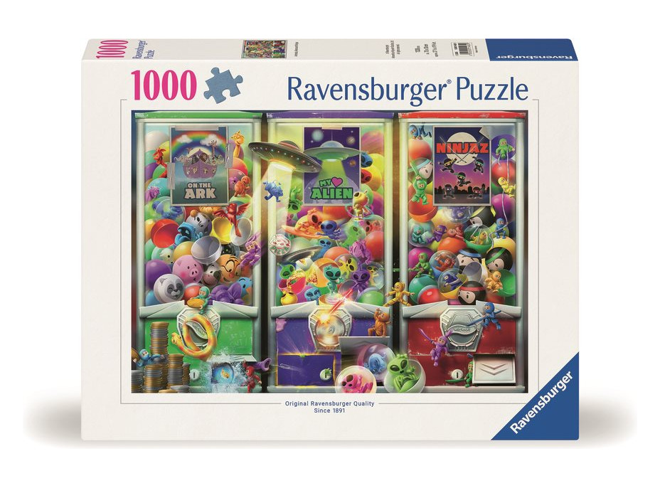 RAVENSBURGER Puzzle Zvieratká, mimozemšťania a ninjovia 1000 dielikov