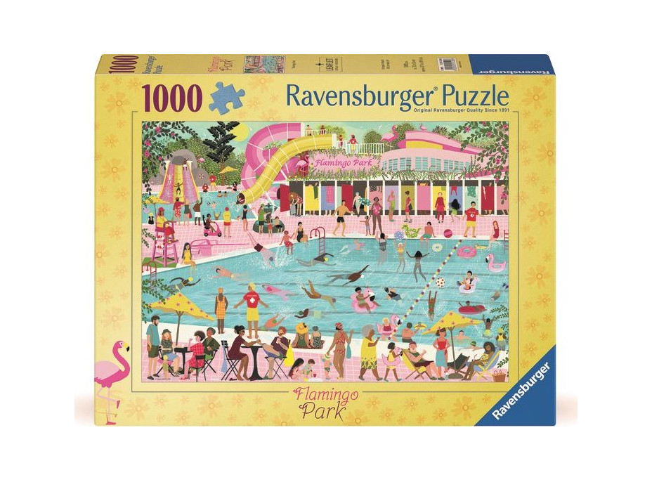 RAVENSBURGER Puzzle Radovánky pri bazéne 1000 dielikov