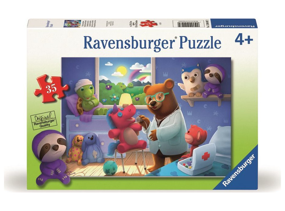 RAVENSBURGER Puzzle Plyšová pohotovostná služba 35 dielikov