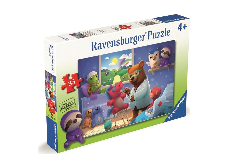 RAVENSBURGER Puzzle Plyšová pohotovostná služba 35 dielikov